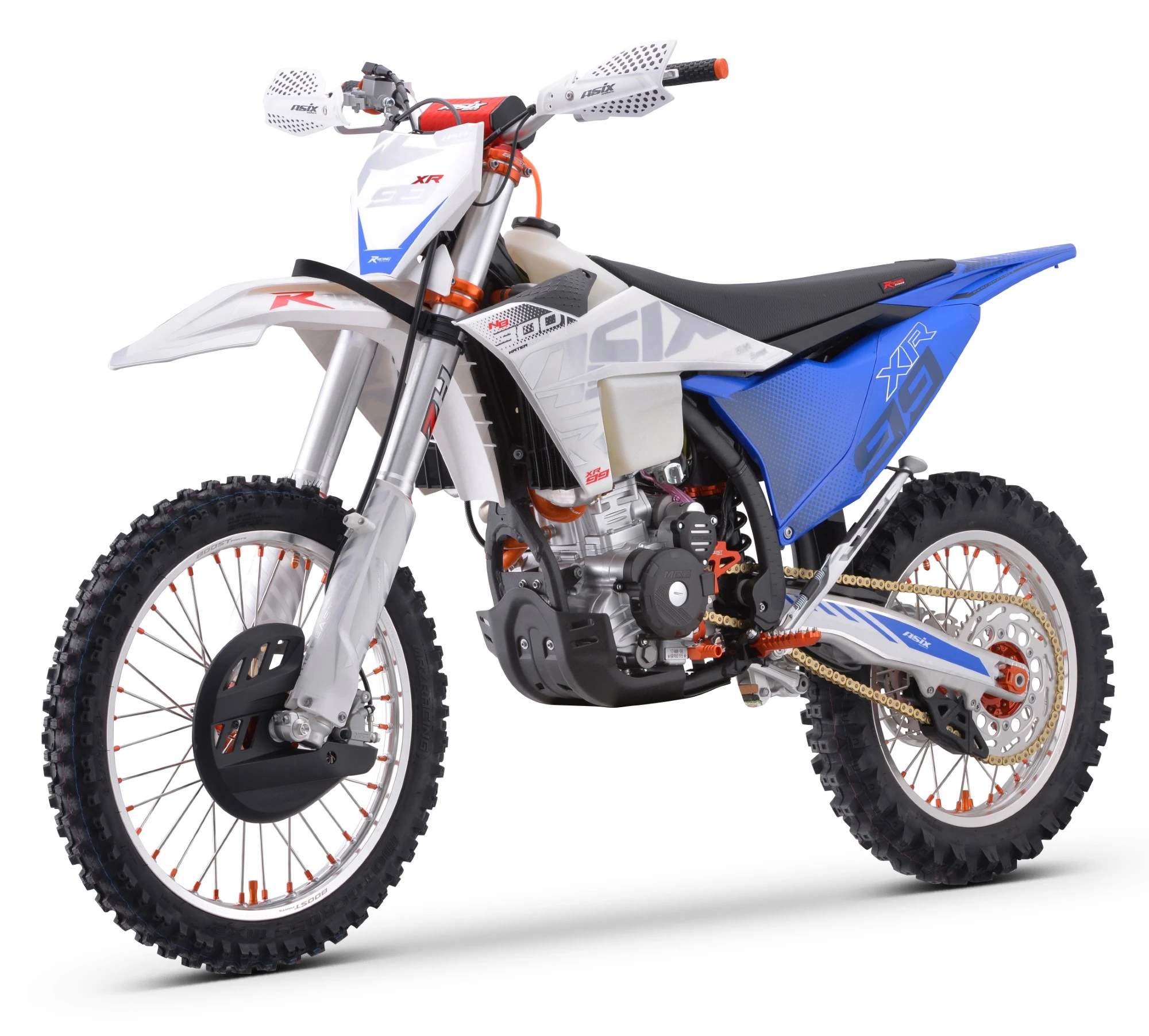 Motocicleta Cross/Enduro Asix XR99, 300cc, roti 21/18", culoare alb/albastru, pornire electric [4]