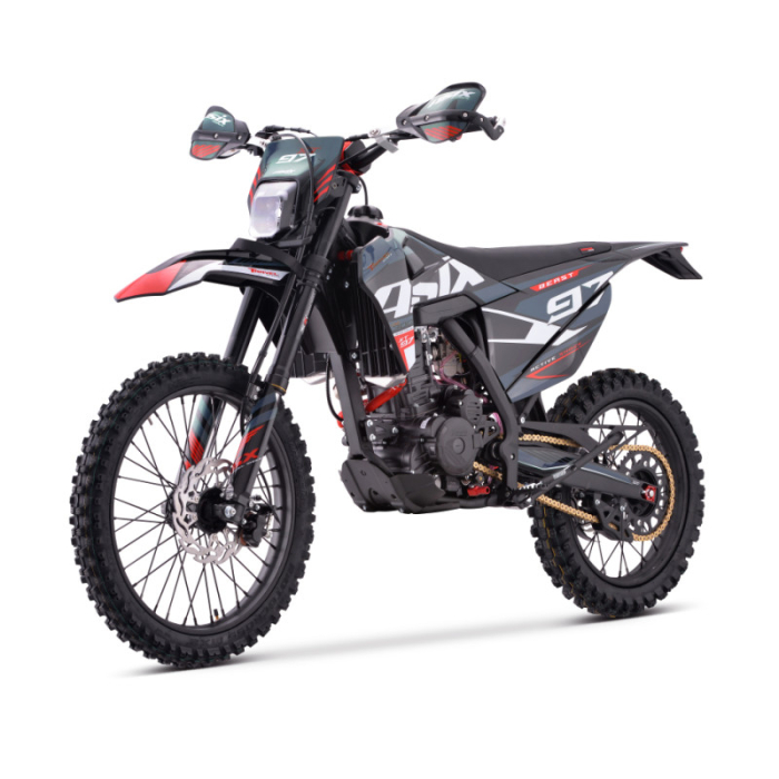 Motocicleta Cross/Enduro Asix XT97, 300cc, roti 21/18", culoare negru/grafit, pornire electric/picior [5]