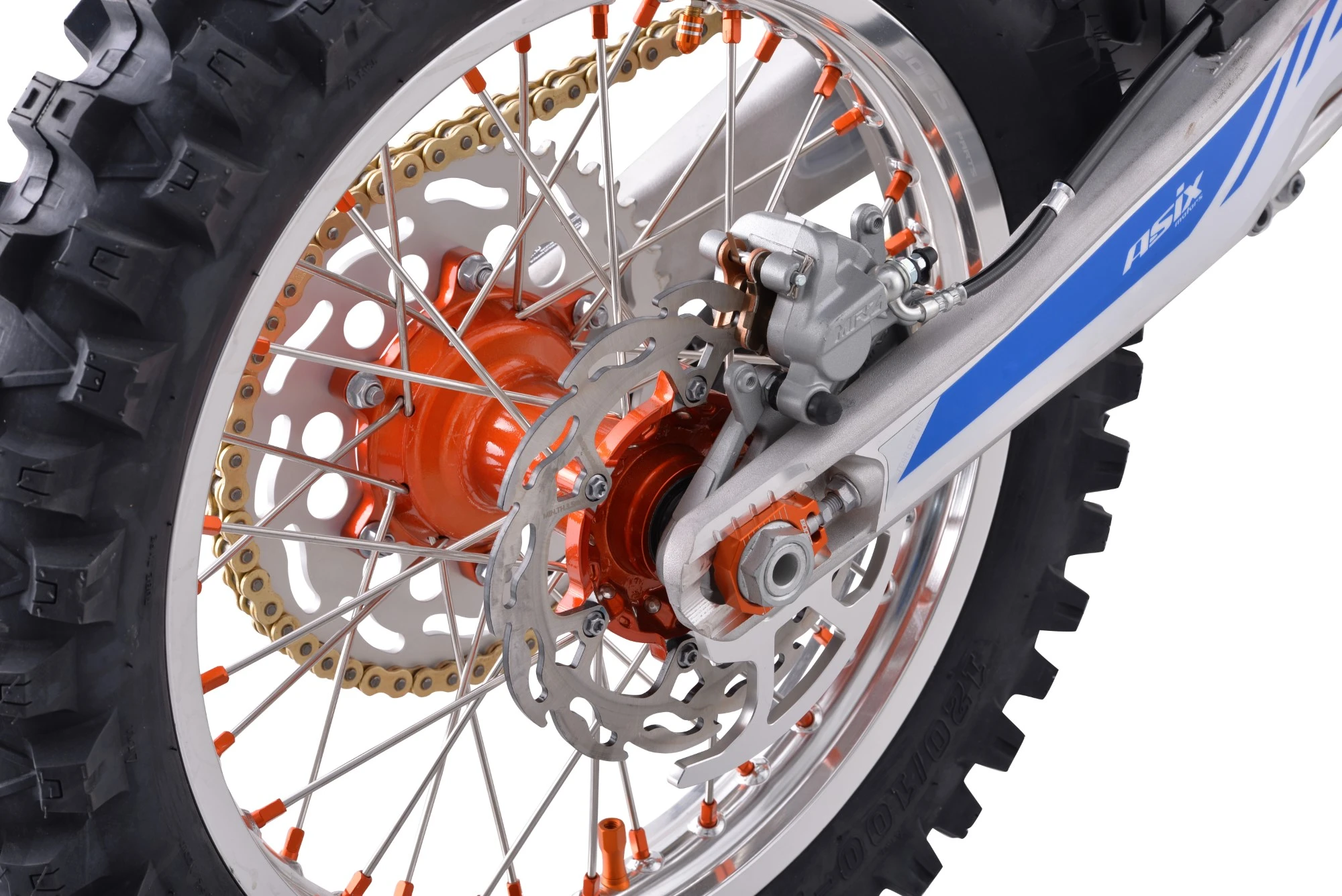 Motocicleta Cross/Enduro Asix XR99, 300cc, roti 21/18", culoare alb/albastru, pornire electric [9]
