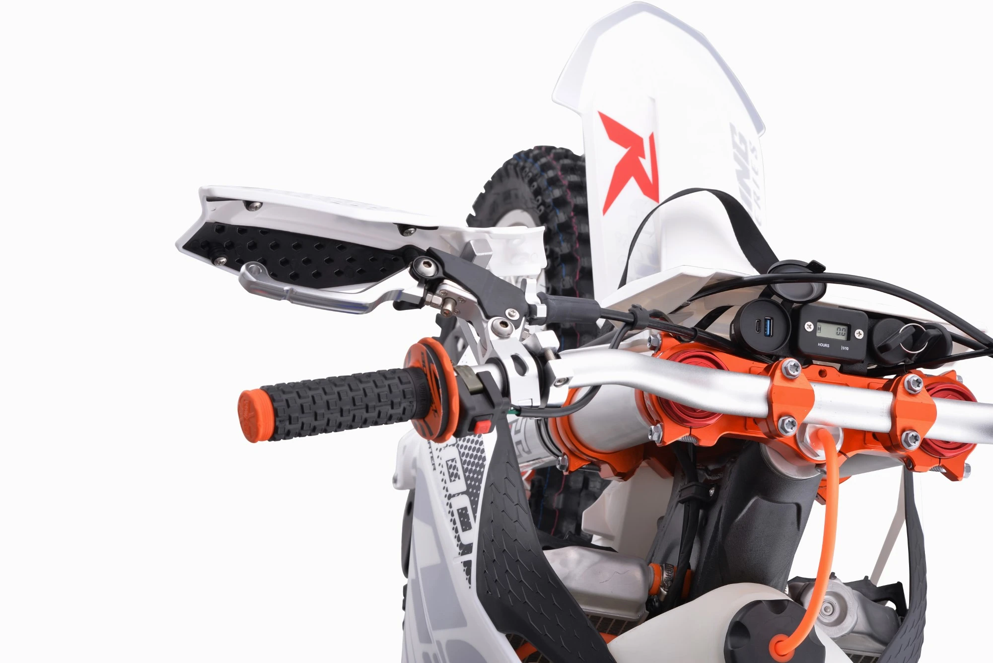 Motocicleta Cross/Enduro Asix XR99, 300cc, roti 21/18", culoare alb/albastru, pornire electric [12]