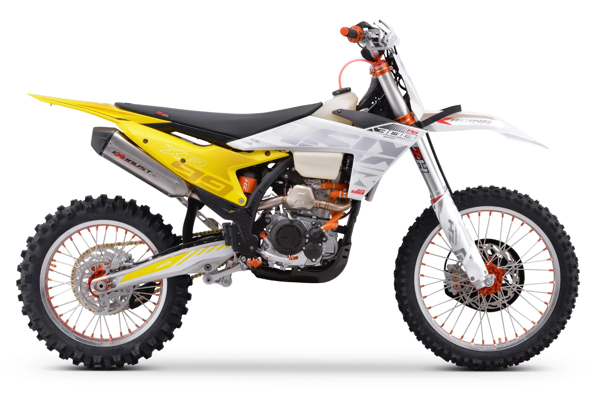 Motocicleta Cross/Enduro Asix XR99, 300cc, roti 21/18", culoare alb/galben, pornire electric [6]