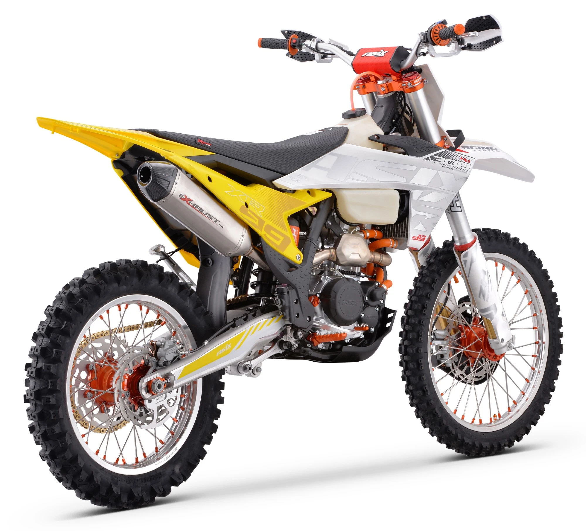 Motocicleta Cross/Enduro Asix XR99, 300cc, roti 21/18", culoare alb/galben, pornire electric [5]