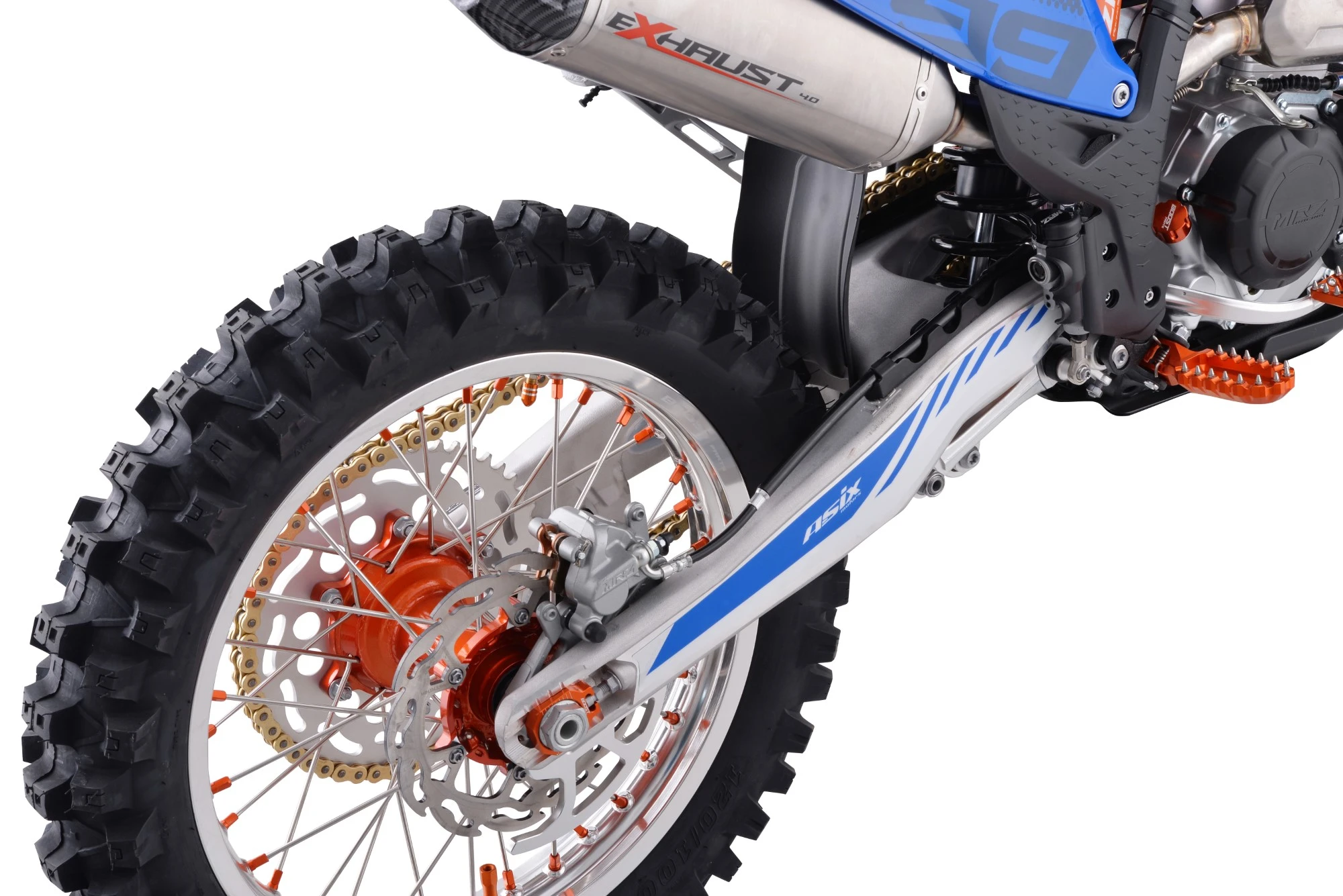 Motocicleta Cross/Enduro Asix XR99, 300cc, roti 21/18", culoare alb/albastru, pornire electric [18]