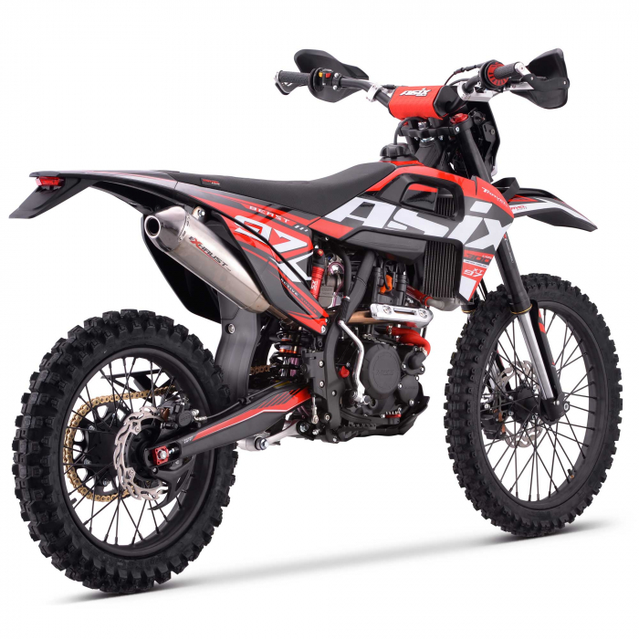 Motocicleta Cross/Enduro Asix XT97, 300cc, roti 21/18", culoare negru/rosu, pornire electric/picior [2]