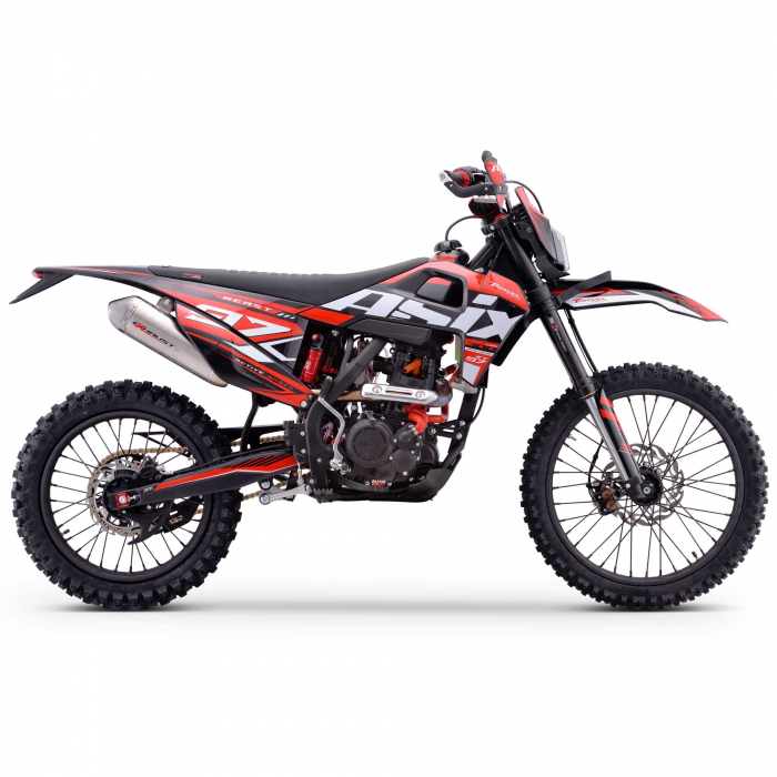 Motocicleta Cross/Enduro Asix XT97, 300cc, roti 21/18", culoare negru/rosu, pornire electric/picior [3]
