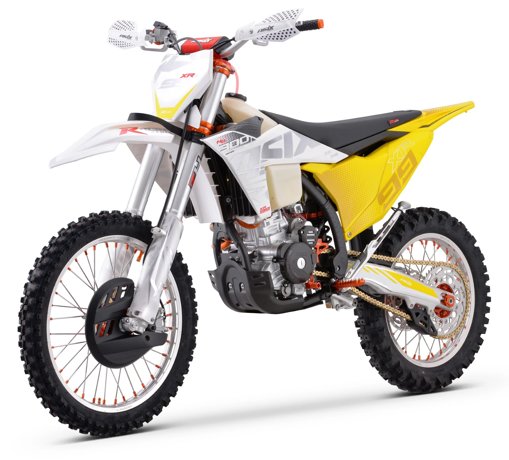 Motocicleta Cross/Enduro Asix XR99, 300cc, roti 21/18", culoare alb/galben, pornire electric [2]