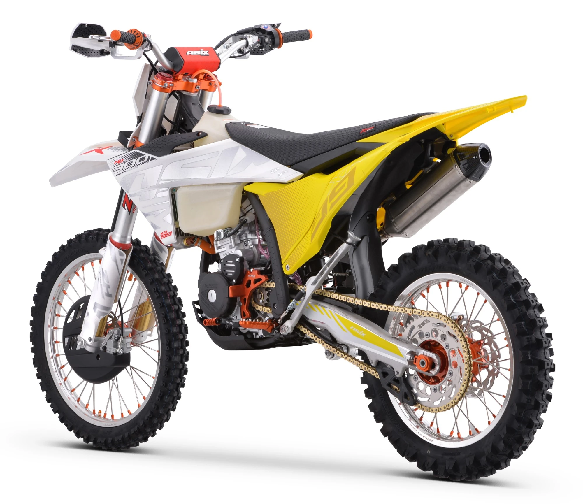Motocicleta Cross/Enduro Asix XR99, 300cc, roti 21/18", culoare alb/galben, pornire electric [4]