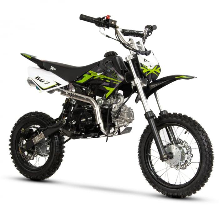 Motocicleta Cross Enduro copii 4T XTR 607, 125cc, roti 17 14, pornire electromotor, culoare negru lime