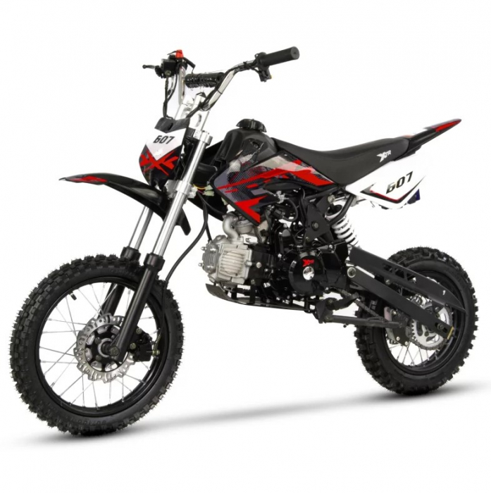 Motocicleta Cross/Enduro copii 4T XTR 607, 125cc, roti 17/14, pornire electromotor, culoare negru/rosu [2]
