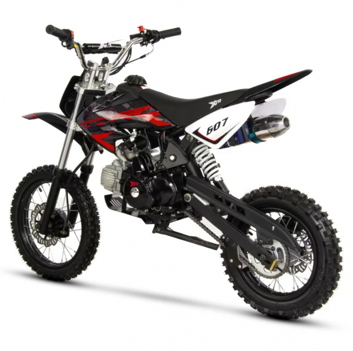 Motocicleta Cross/Enduro copii 4T XTR 607, 125cc, roti 17/14, pornire electromotor, culoare negru/rosu [4]