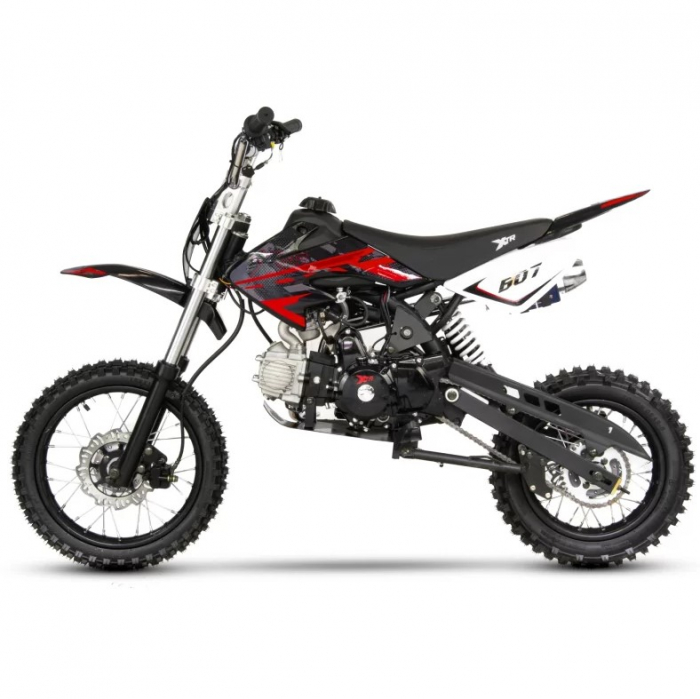 Motocicleta Cross/Enduro copii 4T XTR 607, 125cc, roti 17/14, pornire electromotor, culoare negru/rosu [3]