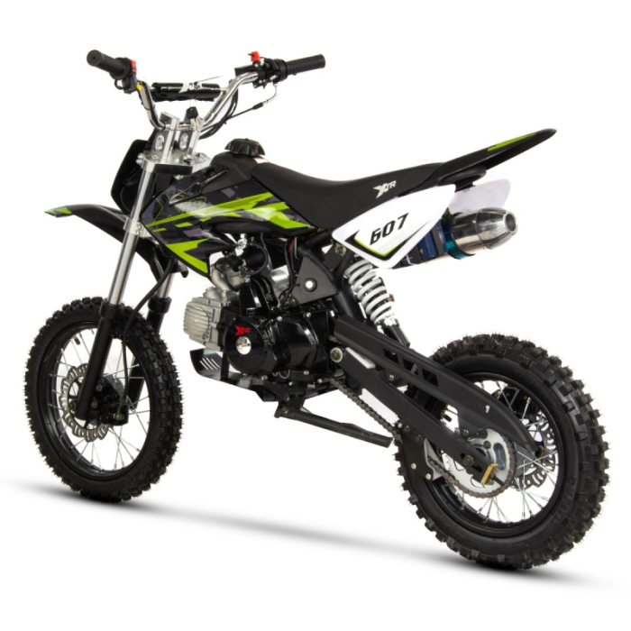 Motocicleta Cross/Enduro copii 4T XTR 607, 125cc, roti 17/14, pornire pedala, culoare negru/lime [6]