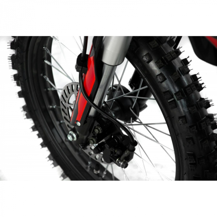 Motocicleta Cross/Enduro copii 4T XTR 616, 125cc, roti 17/14, pornire electric + pedala, culoare negru/rosu [13]