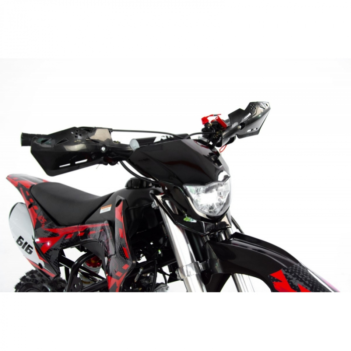 Motocicleta Cross/Enduro copii 4T XTR 616, 125cc, roti 17/14, pornire electric + pedala, culoare negru/rosu [10]