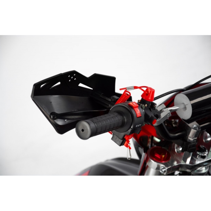 Motocicleta Cross/Enduro copii, XTR 616, 125cc, roti 14/17, cu far, pornire electromotor, culoare negru/albastru [8]