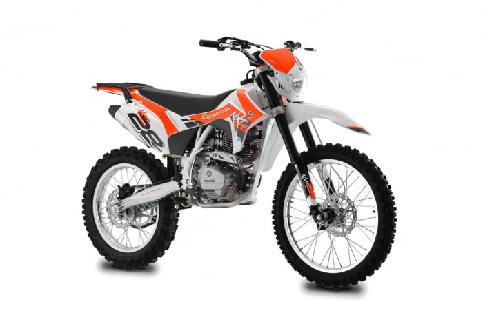 Motocicleta Enduro Barton NXT cadru mare, 250cc, 4T, roti 21 18 , culoare negru portocaliu