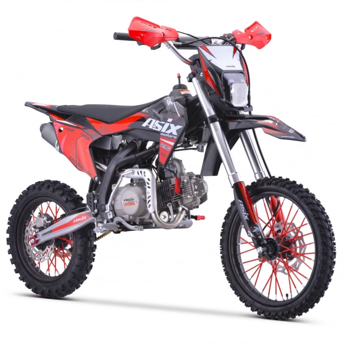 Motocicleta Enduro Cross Asix DT125cc, 4T, roti 17 14 , pornire electromotor, culoare rosu negru