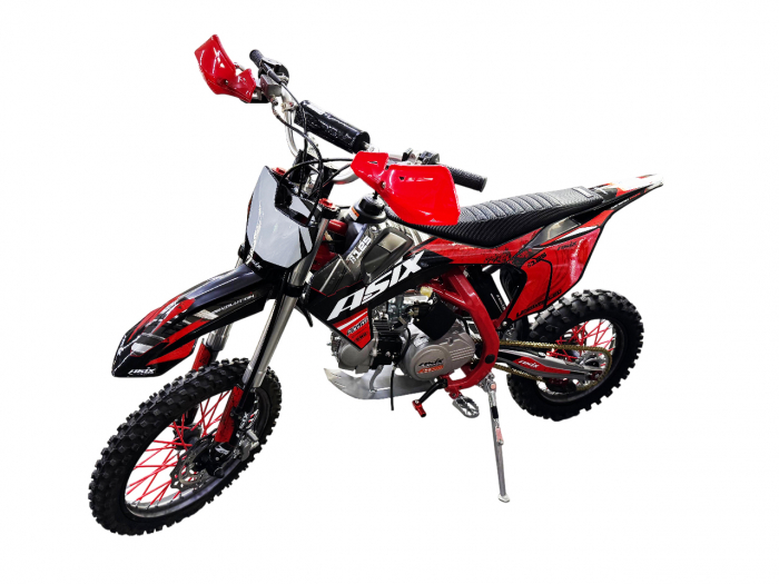 Motocicleta Enduro Cross Asix DT125cc, 4T, roti 17   14  , pornire electromotor, culoare rosu negru