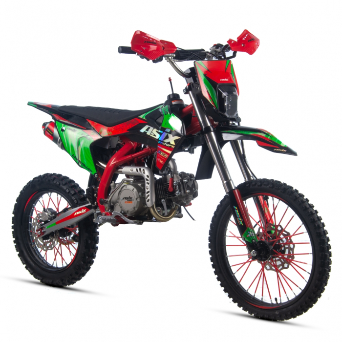 Motocicleta Enduro Cross Asix DT140cc, 4T, roti 19   16  , pornire electromotor, culoare rosu verde