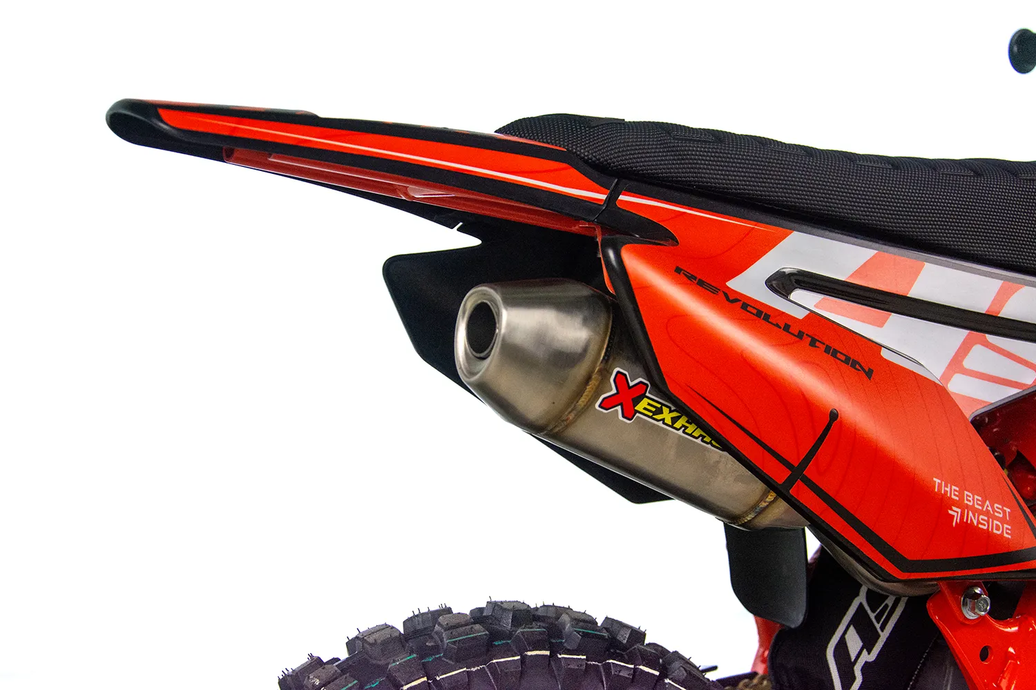 Motocicleta Enduro/Cross Asix XB18, 70cc, 4T, roti 12"/10", pornire electromotor, culoare portocaliu-gri [16]