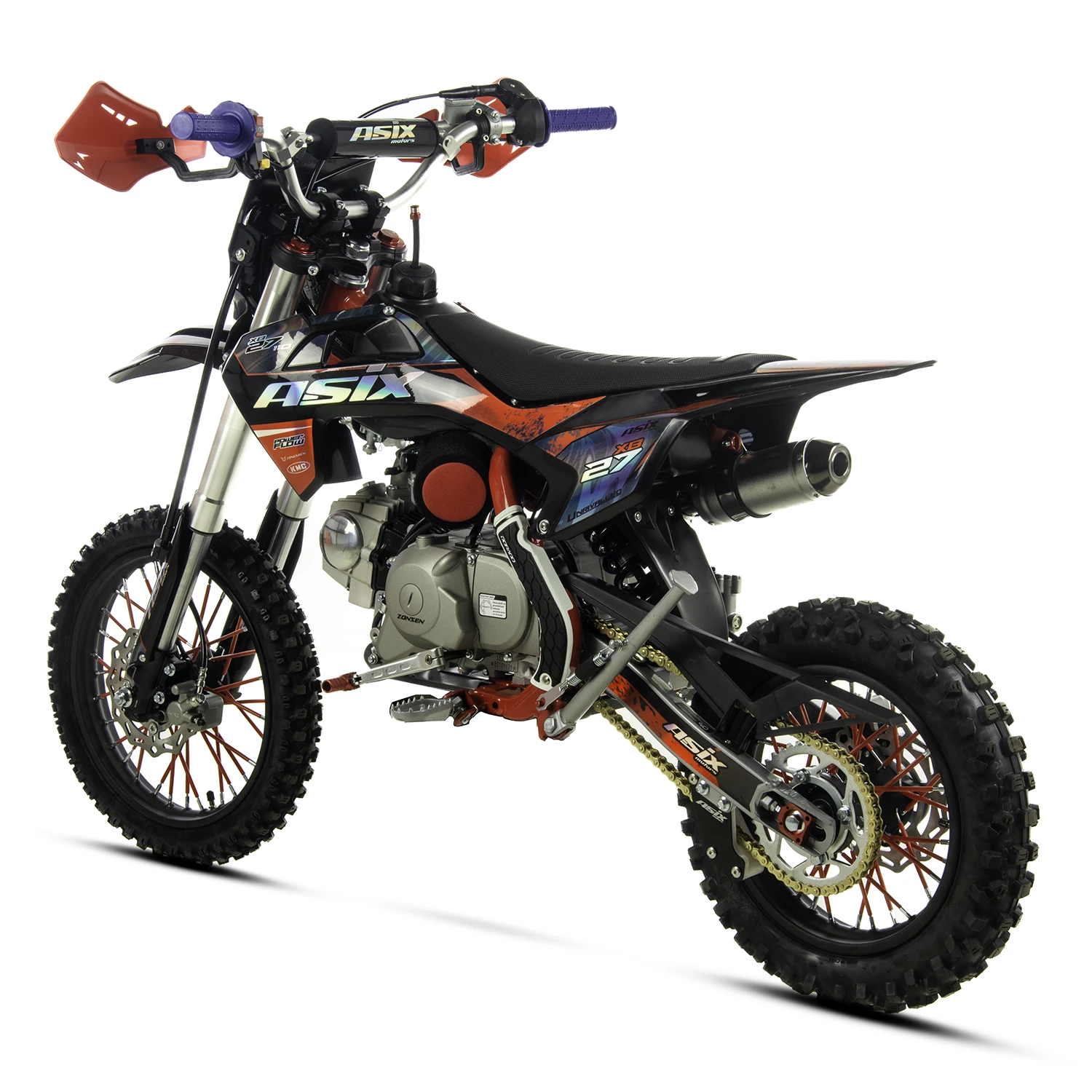 Motocicleta Enduro/Cross Asix XB27, 110cc, 4T, roti 14"/12", far, pornire electromotor, semi-automat, culoare rosu/gri [3]