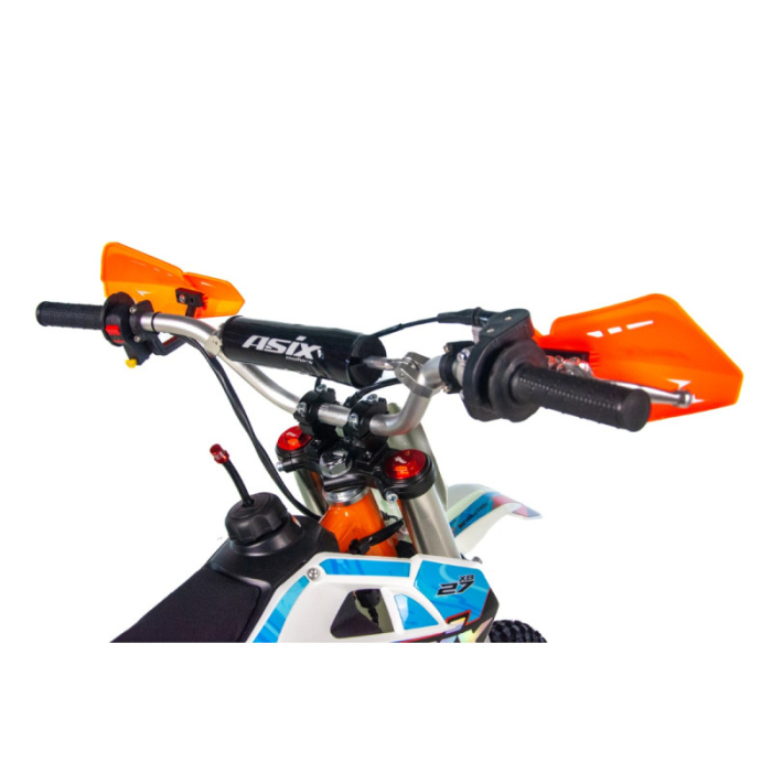 Motocicleta Enduro/Cross Asix XB27 90cc, 4T, roti 10"/12", automat cu pornire buton, culoare portocaliu/albastru [15]