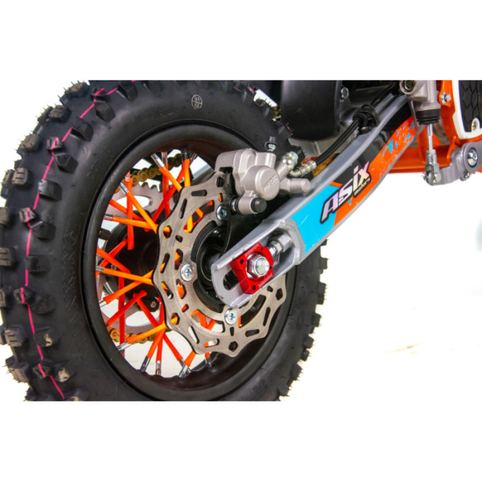 Motocicleta Enduro/Cross Asix XB27 90cc, 4T, roti 10"/12", automat cu pornire buton, culoare portocaliu/albastru [11]