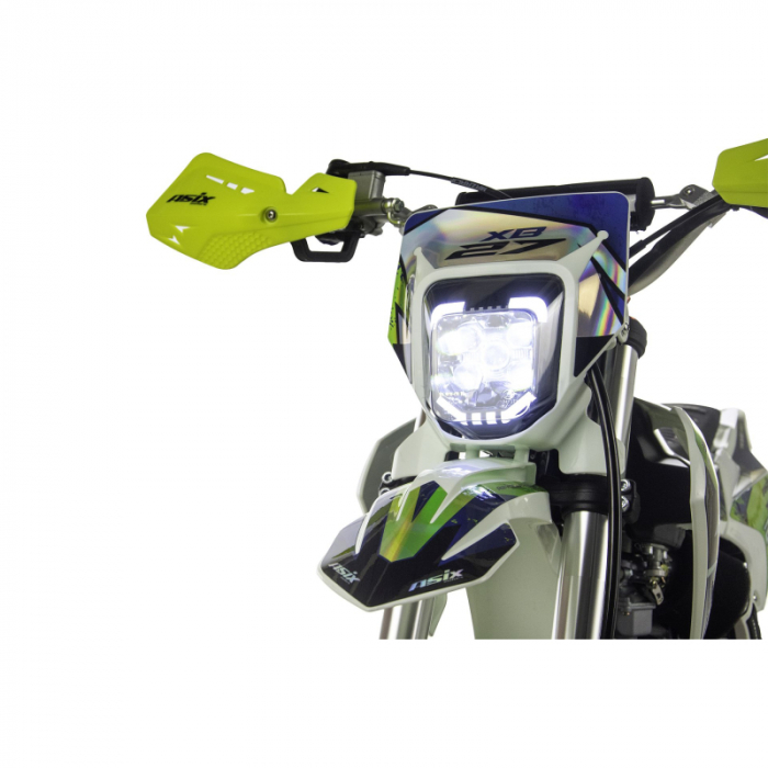 Motocicleta Enduro/Cross Asix XB27, 110cc, 4T, roti 14"/12", far, pornire electromotor, semi-automat, culoare albastru/lime [8]