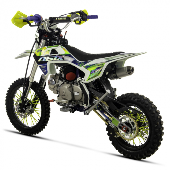 Motocicleta Enduro/Cross Asix XB27 A2, 125cc, 4T, roti 14"/12", far, pornire electromotor, culoare albastru/lemon [4]