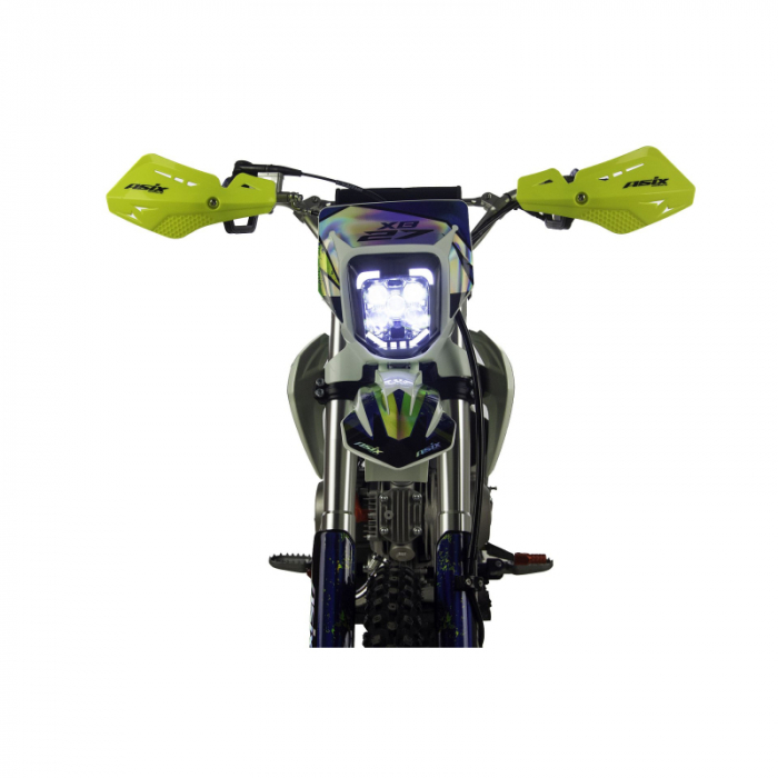 Motocicleta Enduro/Cross Asix XB27, 110cc, 4T, roti 14"/12", far, pornire electromotor, semi-automat, culoare albastru/lime [7]