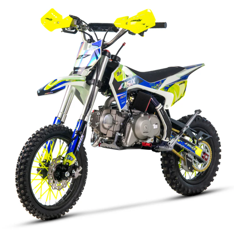 Motocicleta Enduro/Cross Asix XB27 A1, 125cc, 4T, roti 14"/12", pornire electromotor, culoare albastru/lemon [3]