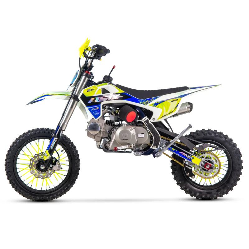 Motocicleta Enduro/Cross Asix XB27 A1, 125cc, 4T, roti 14"/12", pornire electromotor, culoare albastru/lemon [2]