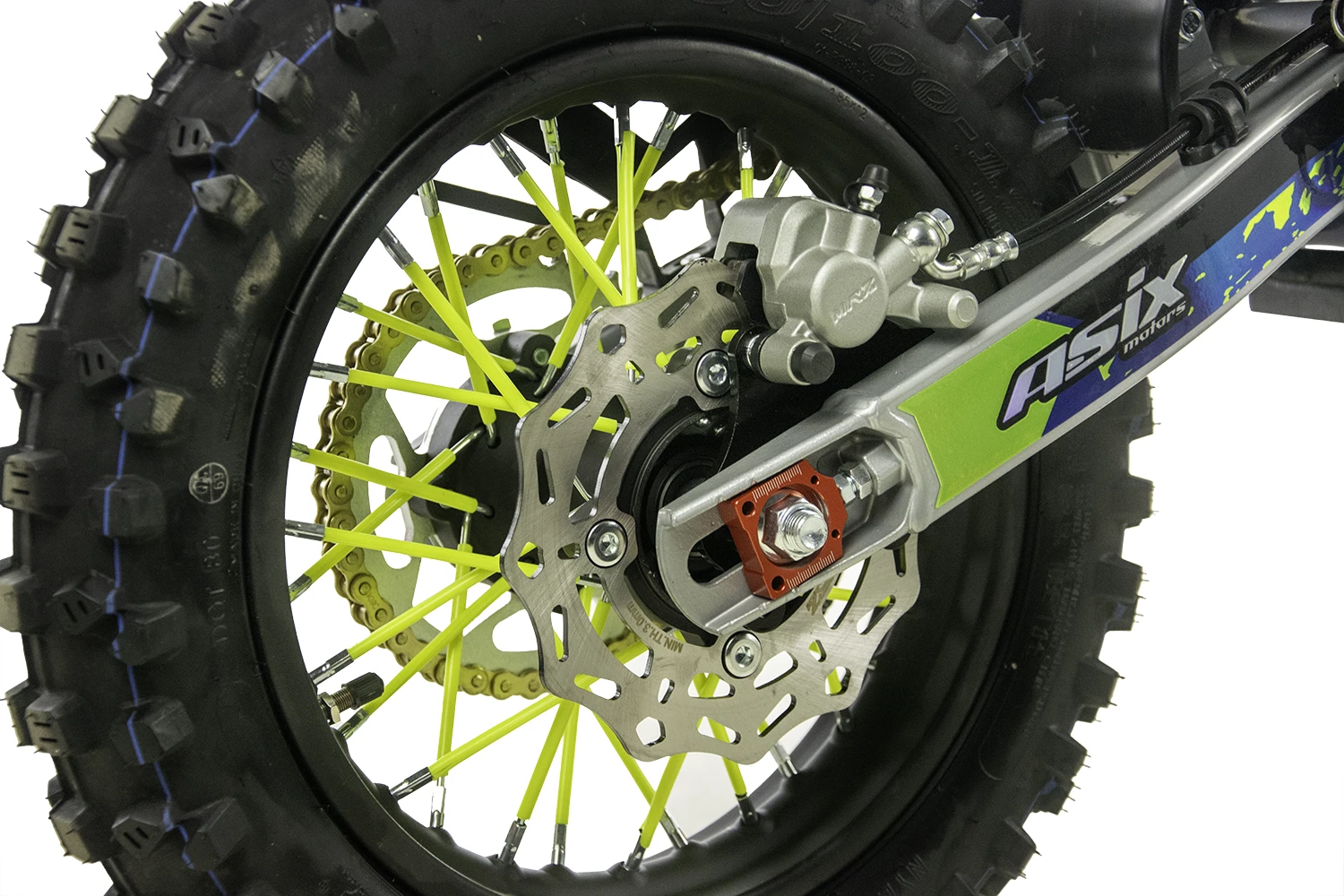 Motocicleta Enduro/Cross Asix XB27 A2, 125cc, 4T, roti 14"/12", far, pornire electromotor, culoare albastru/lemon [14]