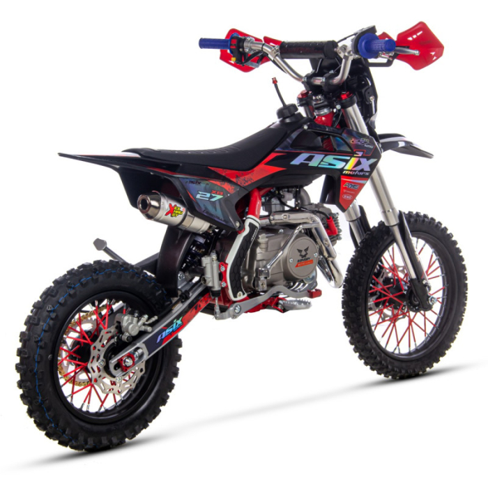 Motocicleta Enduro/Cross Asix XB27 A2, 125cc, 4T, roti 14"/12", far, pornire electromotor, culoare rosu/gri [4]