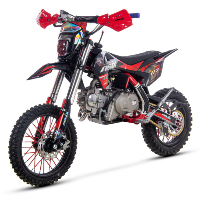 Motocicleta Enduro Cross Asix XB27 A2, 125cc, 4T, roti 14   12  , far, pornire electromotor, culoare rosu gri