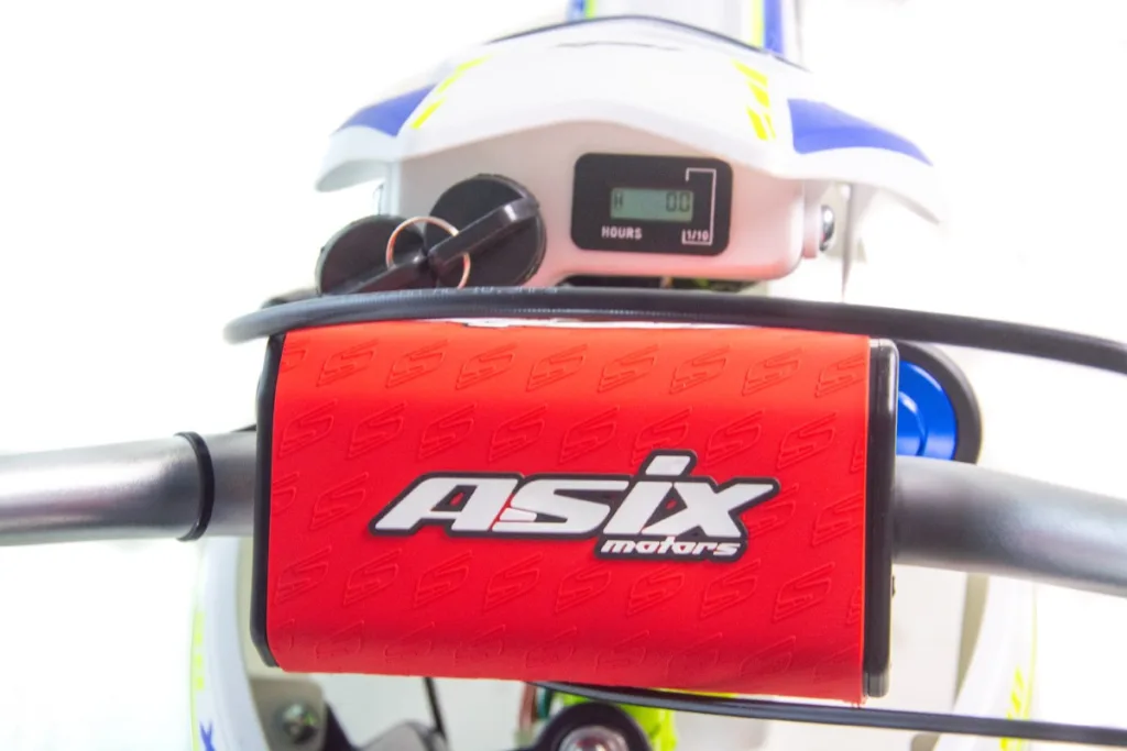 Motocicleta Enduro/Cross Asix XB28 110cc,roti 14/12, automat, pornire electrica, far, culoare lime/albastru [8]