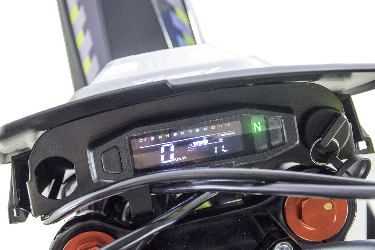 Motocicleta Enduro/Cross Asix XB47 125cc, 4T, roti 17"/14", 4 viteze, pornire electromotor, culoare negru/lime [13]