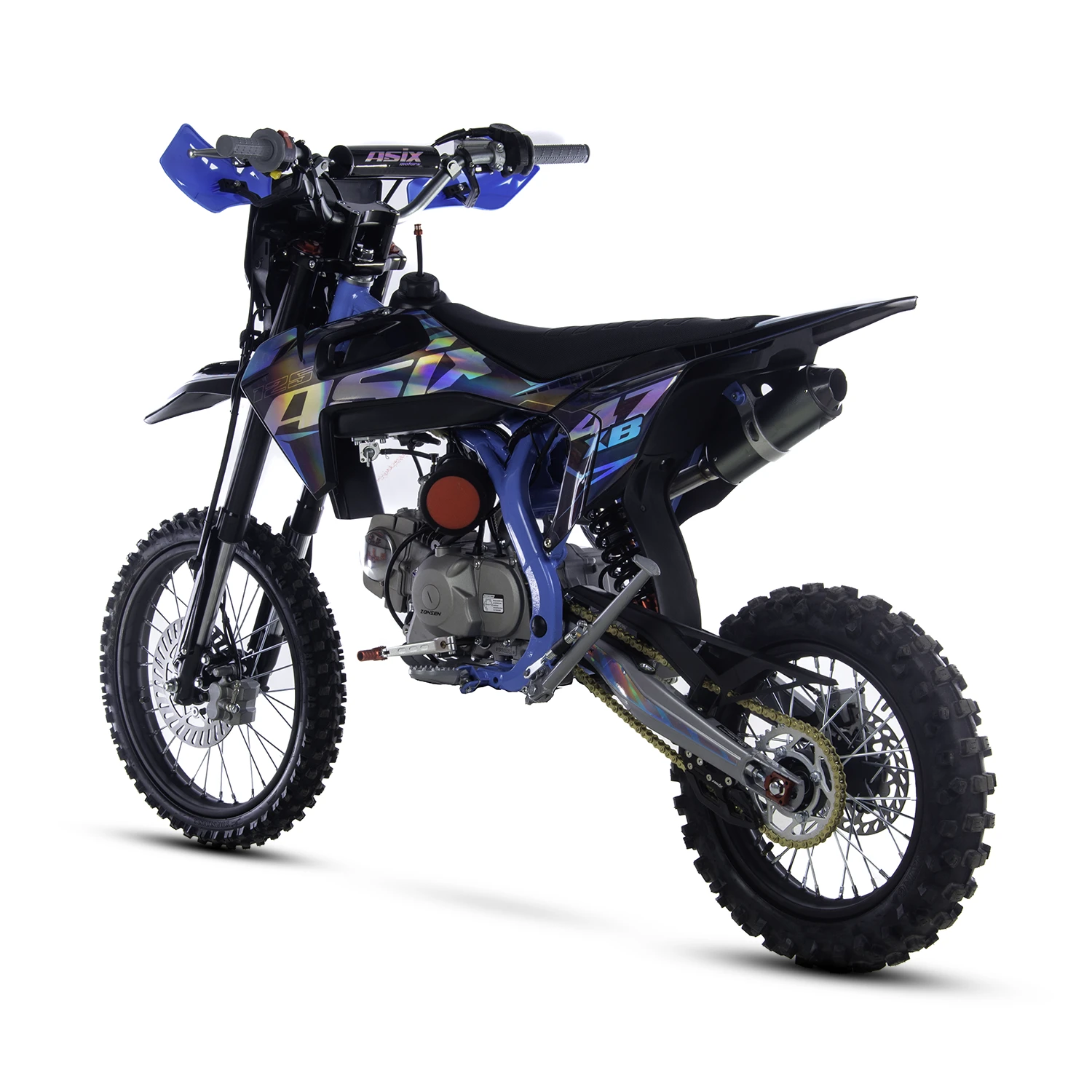 Motocicleta Enduro/Cross Asix XB47 125cc, 4T, roti 17"/14", 4 viteze, pornire electromotor, culoare negru/albastru [4]