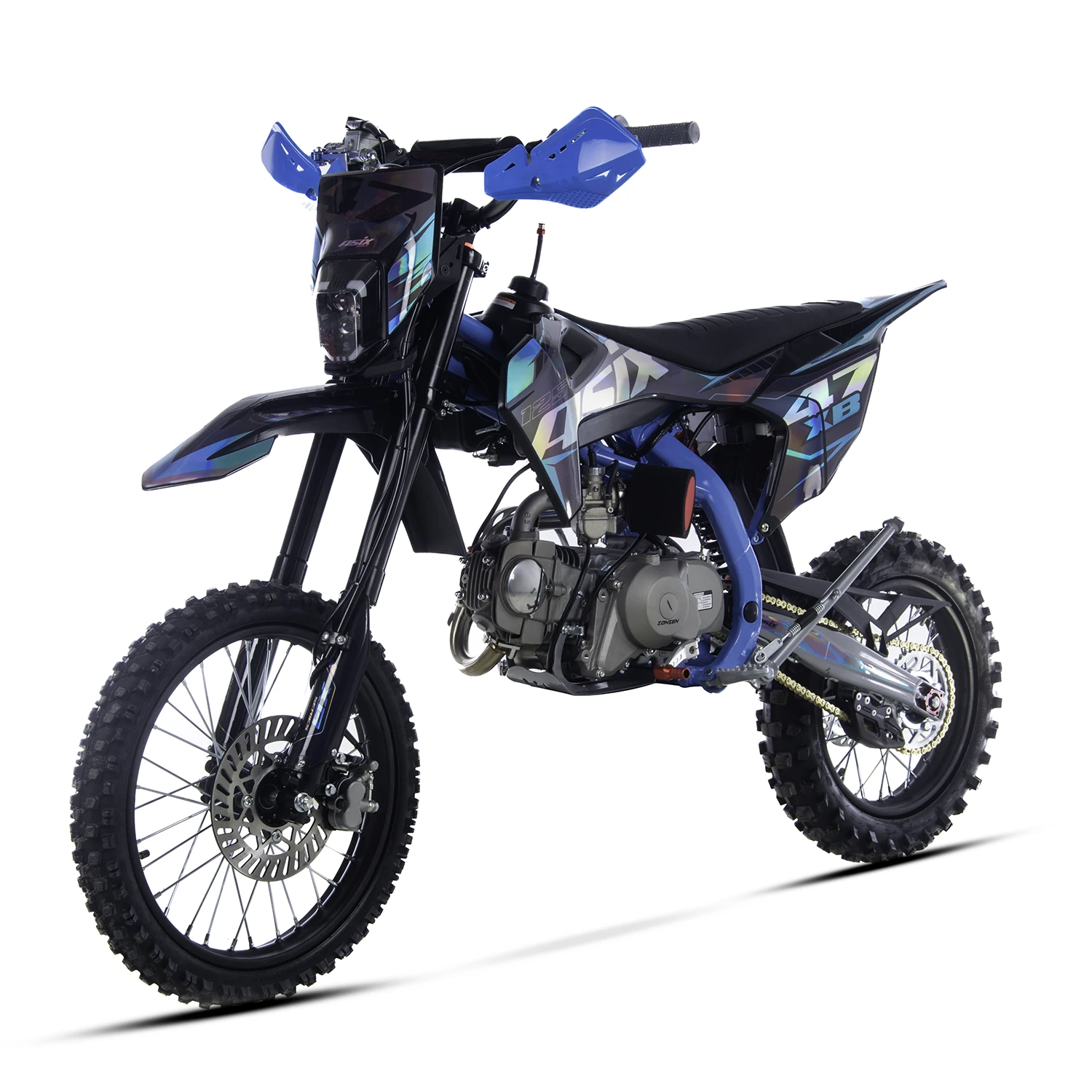 Motocicleta Enduro/Cross Asix XB47 125cc, 4T, roti 17"/14", 4 viteze, pornire electromotor, culoare negru/albastru [6]