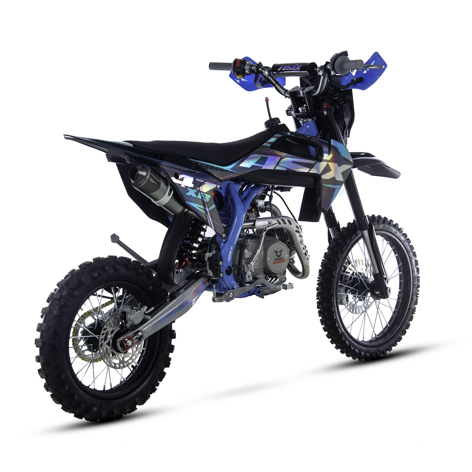 Motocicleta Enduro/Cross Asix XB47 125cc, 4T, roti 17"/14", 4 viteze, pornire electromotor, culoare negru/albastru [3]