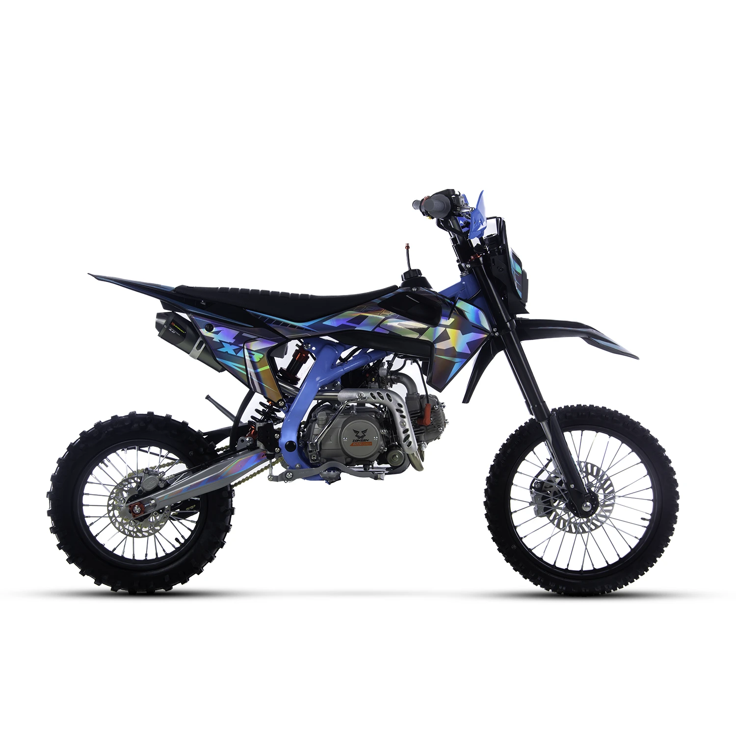 Motocicleta Enduro/Cross Asix XB47 125cc, 4T, roti 17"/14", 4 viteze, pornire electromotor, culoare negru/albastru [2]
