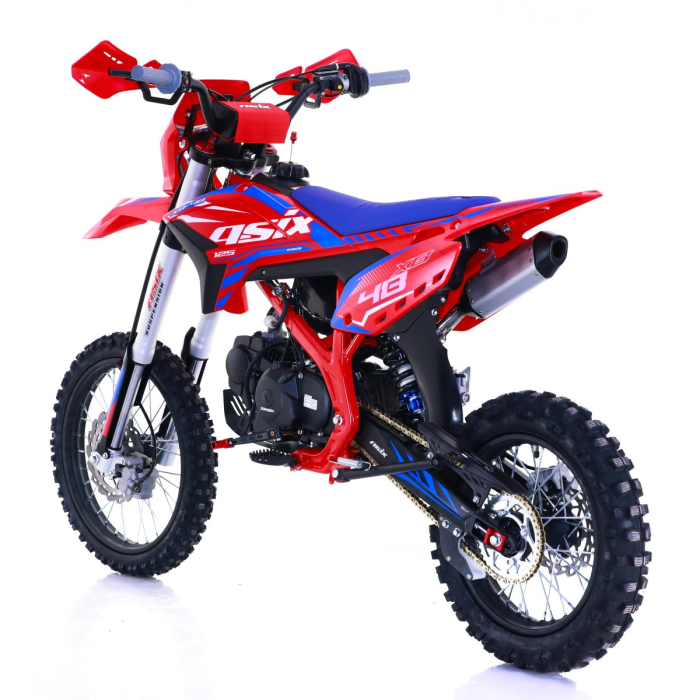 Motocicleta Enduro/Cross Asix XB48 125cc, 4T, roti 17"/14", 4 viteze, pornire electromotor, rosu/albastru [5]