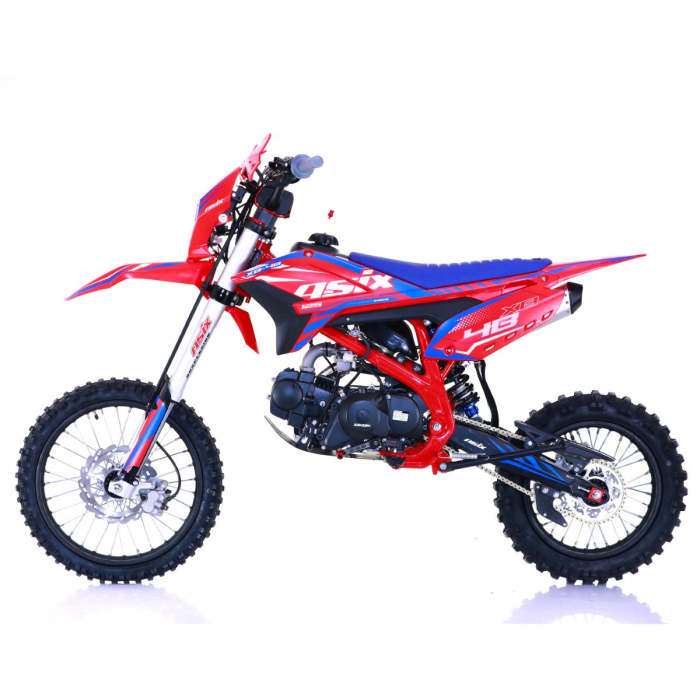 Motocicleta Enduro/Cross Asix XB48 125cc, 4T, roti 17"/14", 4 viteze, pornire electromotor, rosu/albastru [6]
