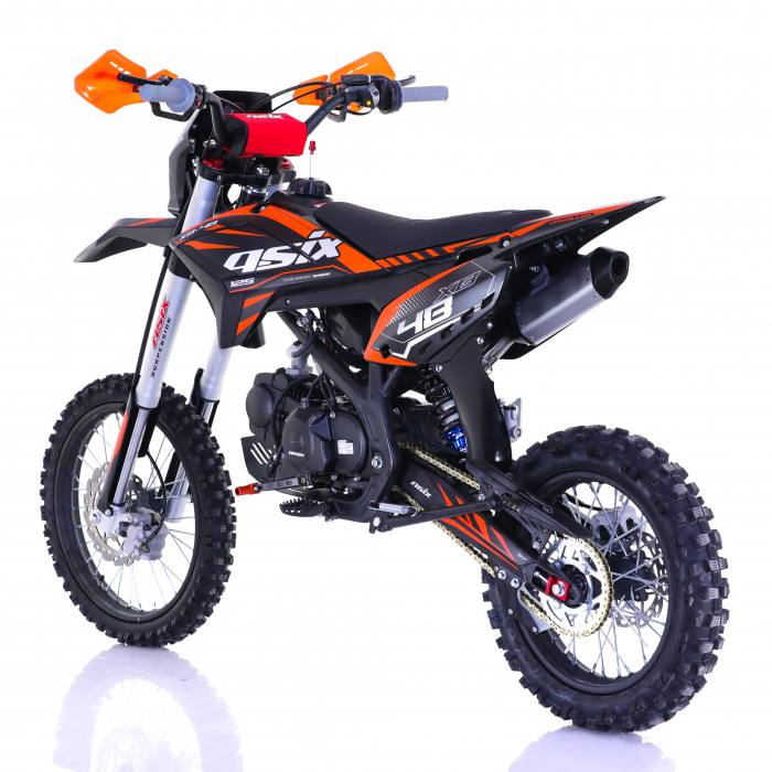 Motocicleta Enduro/Cross Asix XB48 125cc, 4T, roti 17"/14", 4 viteze, pornire electromotor, negru/portocaliu [4]