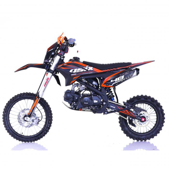 Motocicleta Enduro/Cross Asix XB48 125cc, 4T, roti 17"/14", 4 viteze, pornire electromotor, negru/portocaliu [3]