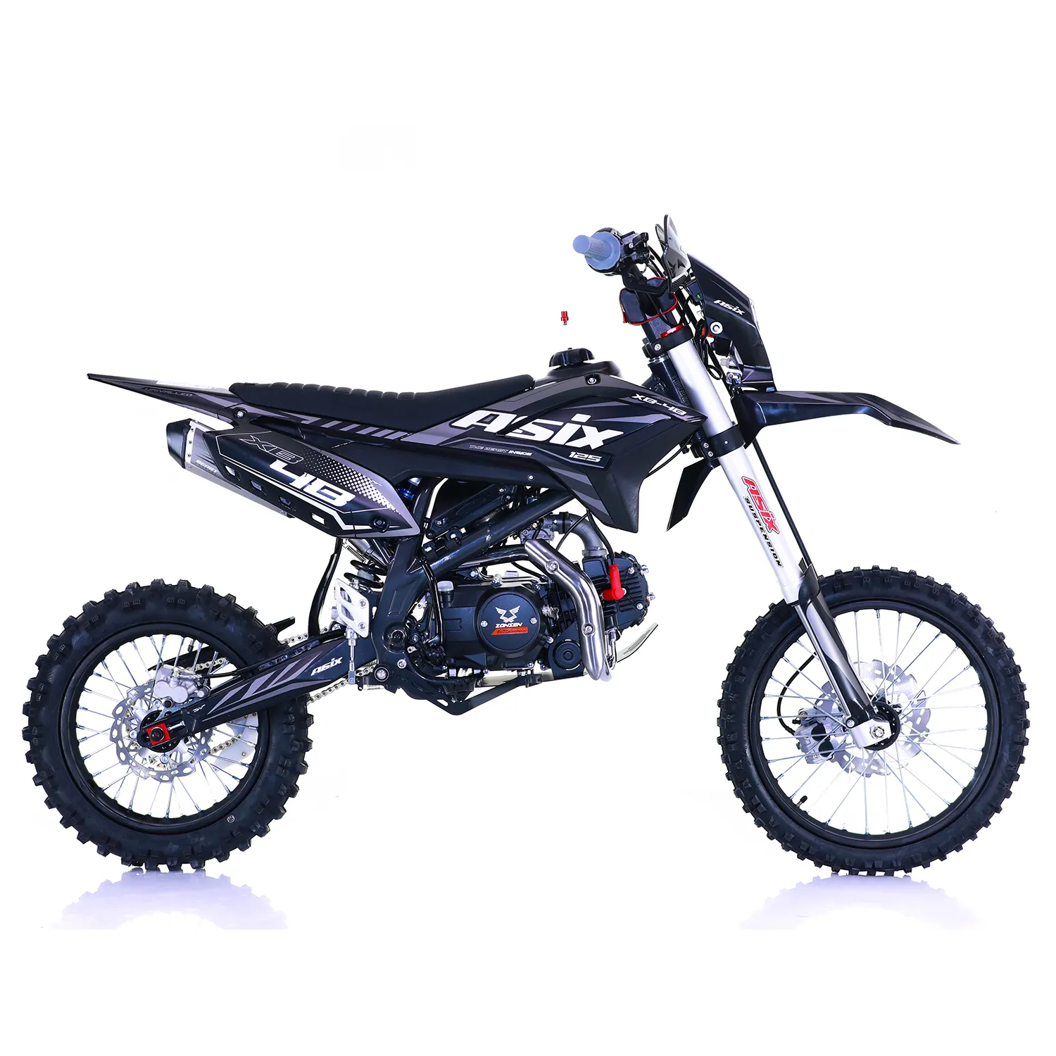 Motocicleta Enduro/Cross Asix XB48 125cc, 4T, roti 17"/14", 4 viteze, pornire electromotor, negru/gri [5]