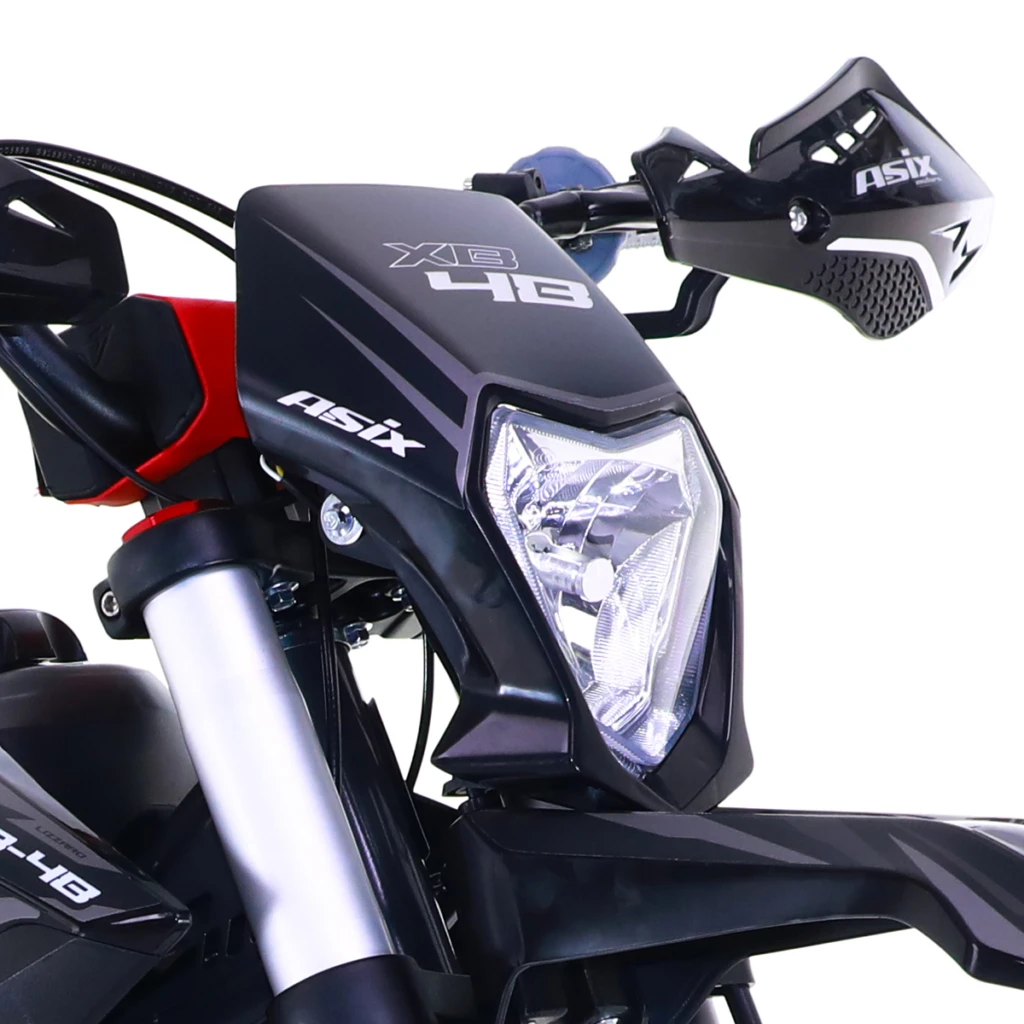 Motocicleta Enduro/Cross Asix XB48 125cc, 4T, roti 17"/14", 4 viteze, pornire electromotor, negru/gri [7]
