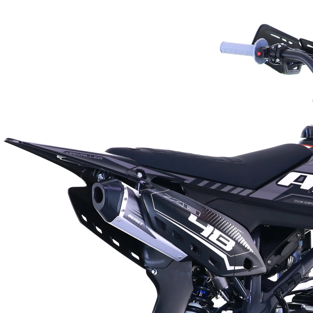 Motocicleta Enduro/Cross Asix XB48 125cc, 4T, roti 17"/14", 4 viteze, pornire electromotor, negru/gri [10]