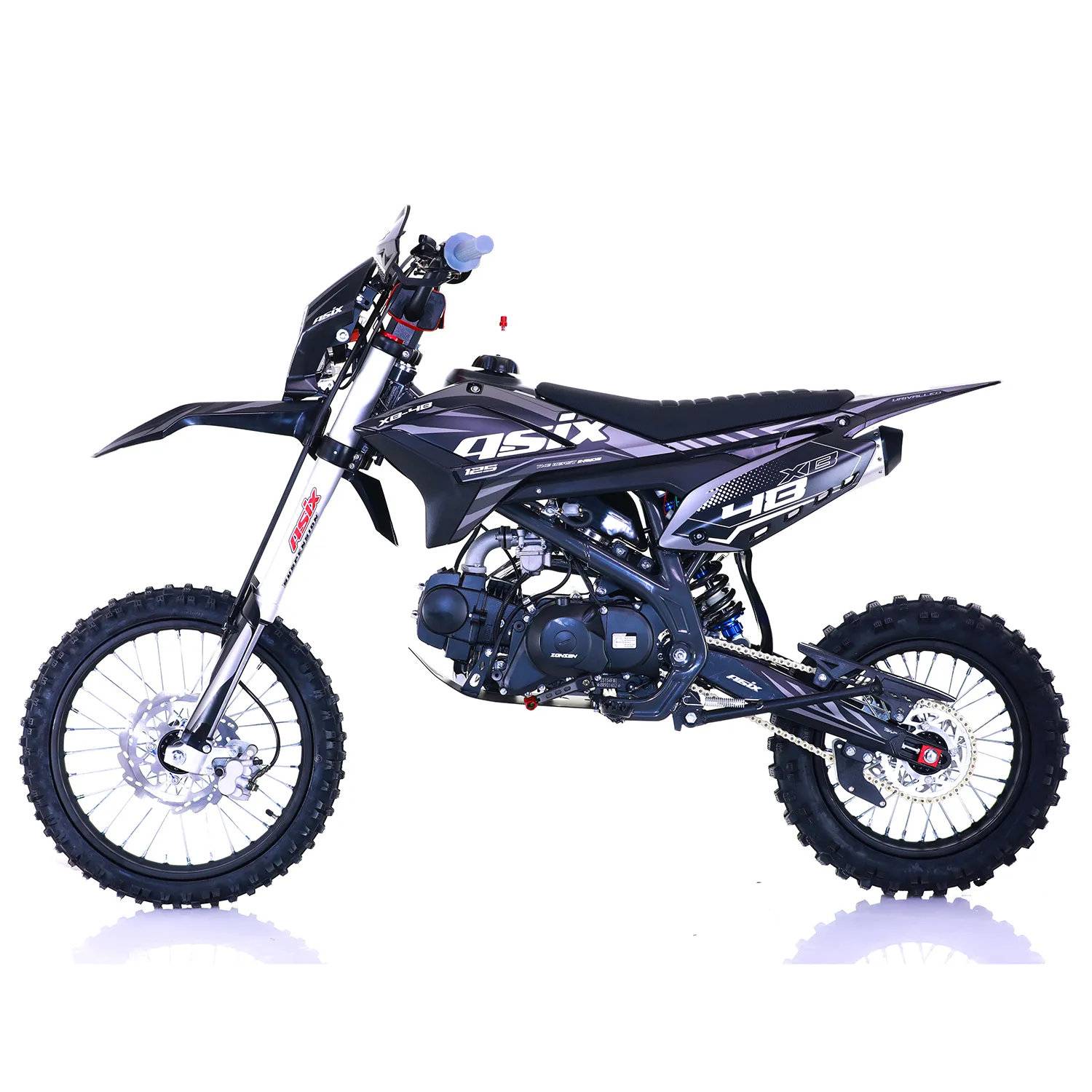 Motocicleta Enduro/Cross Asix XB48 125cc, 4T, roti 17"/14", 4 viteze, pornire electromotor, negru/gri [2]