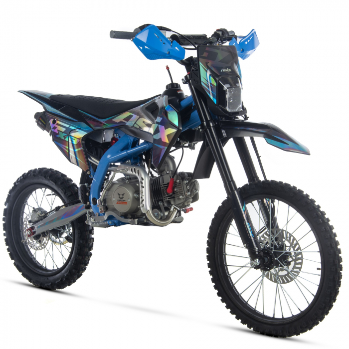 Motocicleta Enduro Cross Asix XB67 125cc, 4T, roti 19   16  , 4 viteze, pornire electromotor, negru albastru